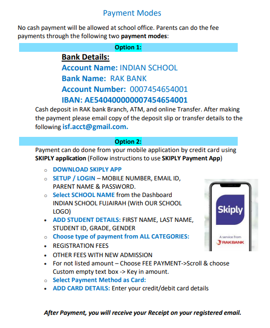 Payment Instructions
